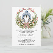 A New Love Is Born This Winter Winter Penguin Baby 招待状 (スタンド正面)