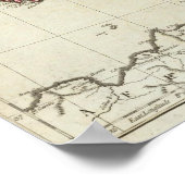 A new map of Italy with the islands of Sicily ポスター (角)