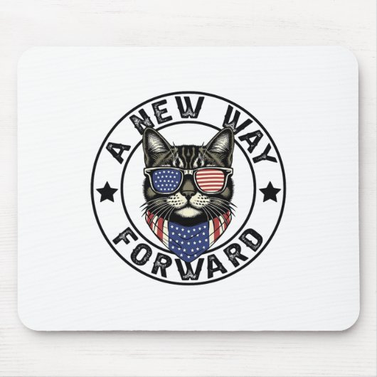 A New Way Forward Kamala Harris 2024子供のない猫 マウスパッド (正面)
