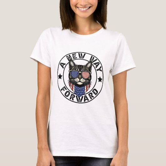 A New Way Forward Kamala Harris 2024子供のない猫 Tシャツ (正面)