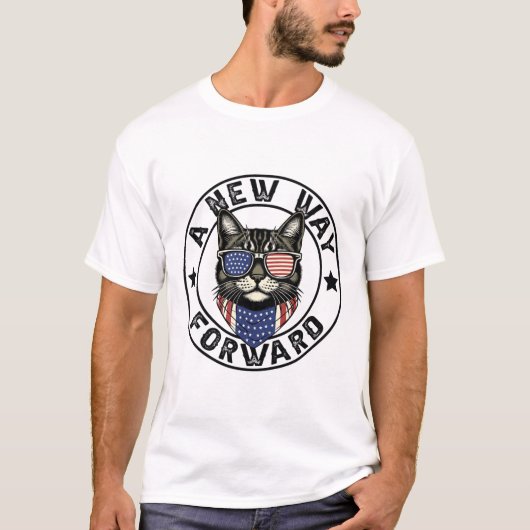 A New Way Forward Kamala Harris 2024子供のない猫 Tシャツ (正面)