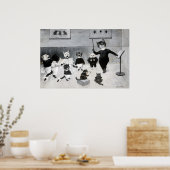 A New Year's Song, Louis Wain ポスター (キッチン)