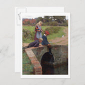 A Nibble, 1914 (パネル上の油) ポストカード (正面/裏面)