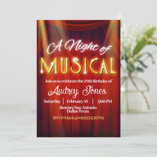 A Night onミュージカル招待状 招待状 (スタンド正面)