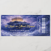 A Night on Mount Olympus Trendy Prom Ticket 招待状 (正面)