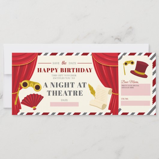 A Night Theatre Birthday Gift Voucher (正面)