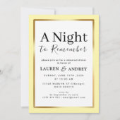 A Night to Remember Rehearsal Dinner Invitation 招待状 (正面)