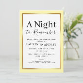 A Night to Remember Rehearsal Dinner Invitation 招待状 (スタンド正面)