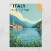 A Nostalgic Classic Travel Poster – Italy Lake Com 招待状 (正面)