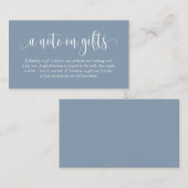 A Note Concerning Wedding Gifts, Modern Elegant Sc エンクロージャーカード (正面/裏面)