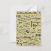 A Note from Data Sheet Music Noteミュージシャン ノートカード (裏面)