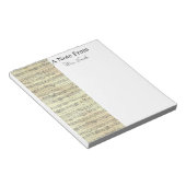 A Note from Data Sheet Music Noteミュージシャン ノートパッド (アングル)