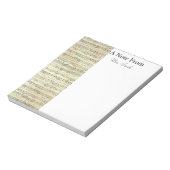 A Note from Data Sheet Music Noteミュージシャン ノートパッド (回転)