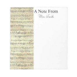 A Note from Data Sheet Music Noteミュージシャン ノートパッド