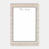 A Note from Data Sheet Music Noteミュージシャン ポストイット (正面)