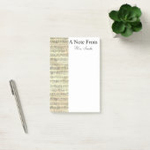 A Note from Data Sheet Music Noteミュージシャン ポストイット (オフィス)