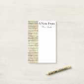 A Note from Data Sheet Music Noteミュージシャン ポストイット (デスク上)