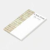 A Note from Data Sheet Music Noteミュージシャン ポストイット (アングル)