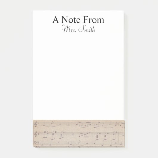 A Note from Data Sheet Music Noteミュージシャン ポストイット (正面)