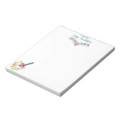 “A Note From” Kindergarten Colorful Art Teacher ノートパッド (回転)