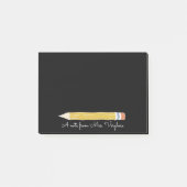 A Note From Teacher Pencil Cute Classroom Reminde ポストイット (正面)
