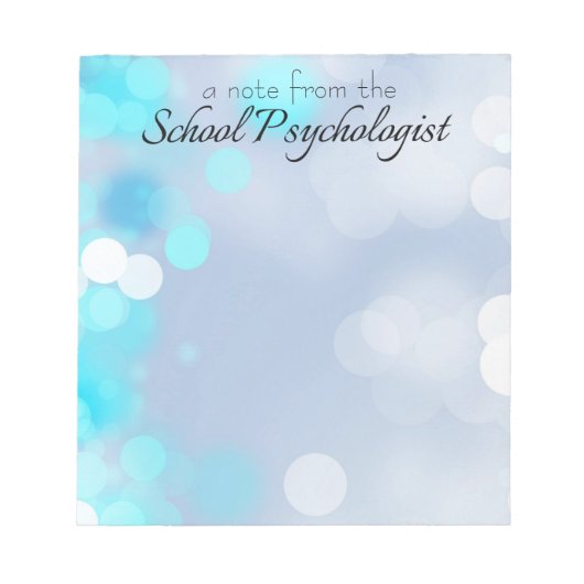 A Note from the School Psychologist （メモ帳） ノートパッド (正面)