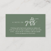 A note on gifts, Honeymoon Wish Fund Cash エンクロージャーカード (正面)
