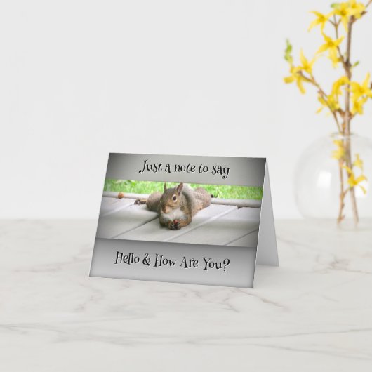 A Note to Say Hello - 空白の Greeting Card カード (黄色い花)