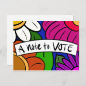 A Note to VOTE flowers インビテーションポストカード (正面/裏面)