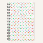A notebook with a spiral binding features a white  ノートブック (正面)