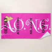 A.O.N.G pink Beach Towel ビーチタオル (正面)