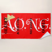 A.O.N.G. red Beach Towel ビーチタオル (正面)
