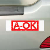 A-OKスタンプ バンパーステッカー (車上)