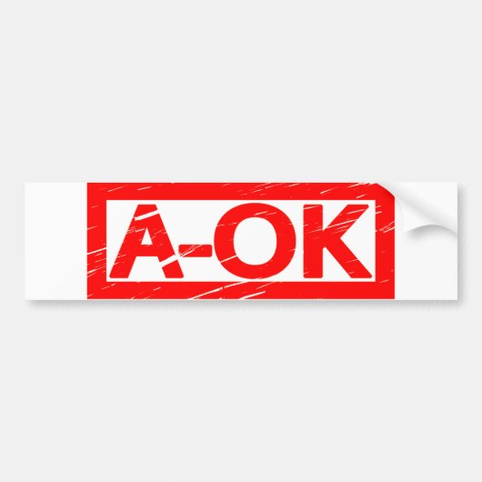 A-OKスタンプ バンパーステッカー (正面)