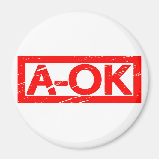A-OKスタンプ マグネット (正面)