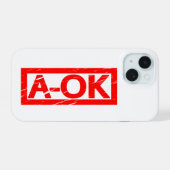 A-OKスタンプ iPhone 15ケース (裏面横)