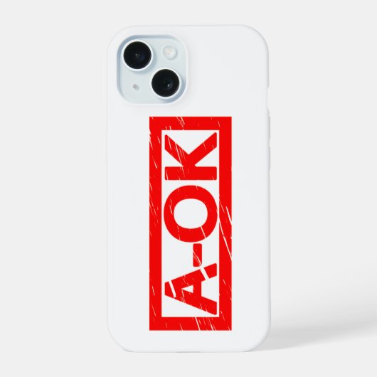 A-OKスタンプ iPhone 15ケース (裏面)