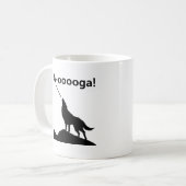 "A-OOOOOOGA!" オオカミ 楽しいマグカップ コーヒーマグカップ (正面左)