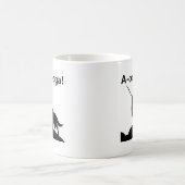 "A-OOOOOOGA!" オオカミ 楽しいマグカップ コーヒーマグカップ (中央)