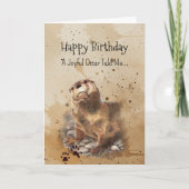 A Otter Personality Birthday Fun Animal カード (正面)