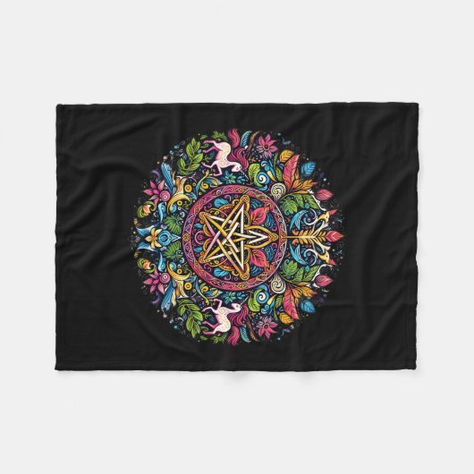 A Pagan Pattern フリースブランケット (正面(横))