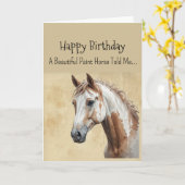 A Paint Horse Personality Birthday  カード (黄色い花)