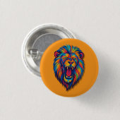 A PAINTED LION button 缶バッジ (正面&裏面)