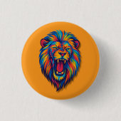 A PAINTED LION button 缶バッジ (正面)