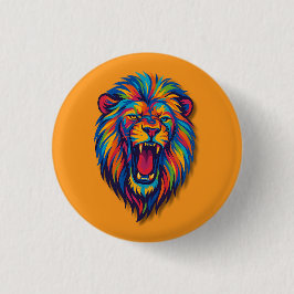 A PAINTED LION button 缶バッジ