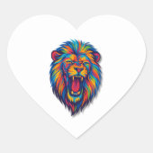 A PAINTED LION Heart Sticker ハートシール (正面)