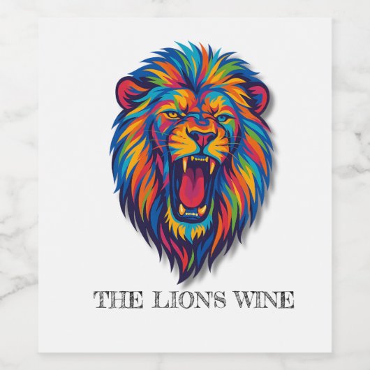A PAINTED LION   Wine Label  ワインラベル (シングルラベル)