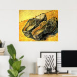 A Pair of Leather Clogs by Vincent van Gogh ポスター<br><div class="desc">A Pair of Leather Clogs (1888) by Vincent van Gogh is a vintage Post Impressionism fine art still life painting. A pair of peasant shoes, old leather clogs on a bold yellow background. About the artist: Vincent Willem van Gogh (1853-1890) was a Post Impressionist painter whose work was most notable...</div>