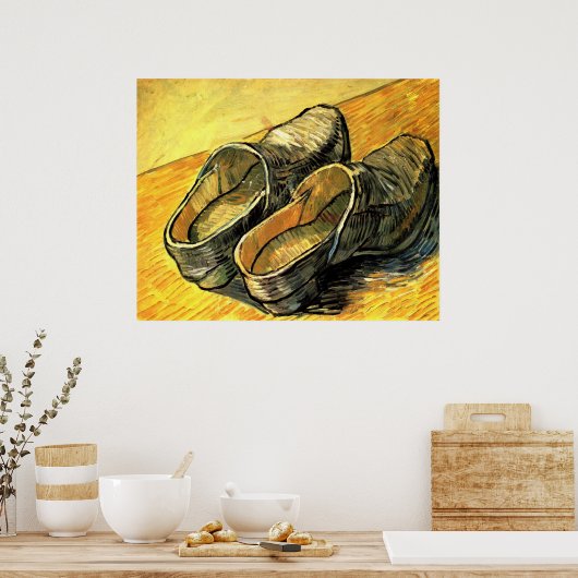 A Pair of Leather Clogs by Vincent van Gogh ポスター (キッチン)