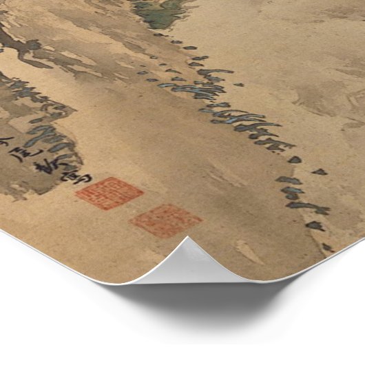 A Pair of Peacocks in Spring by Imao Keinen ポスター (角)